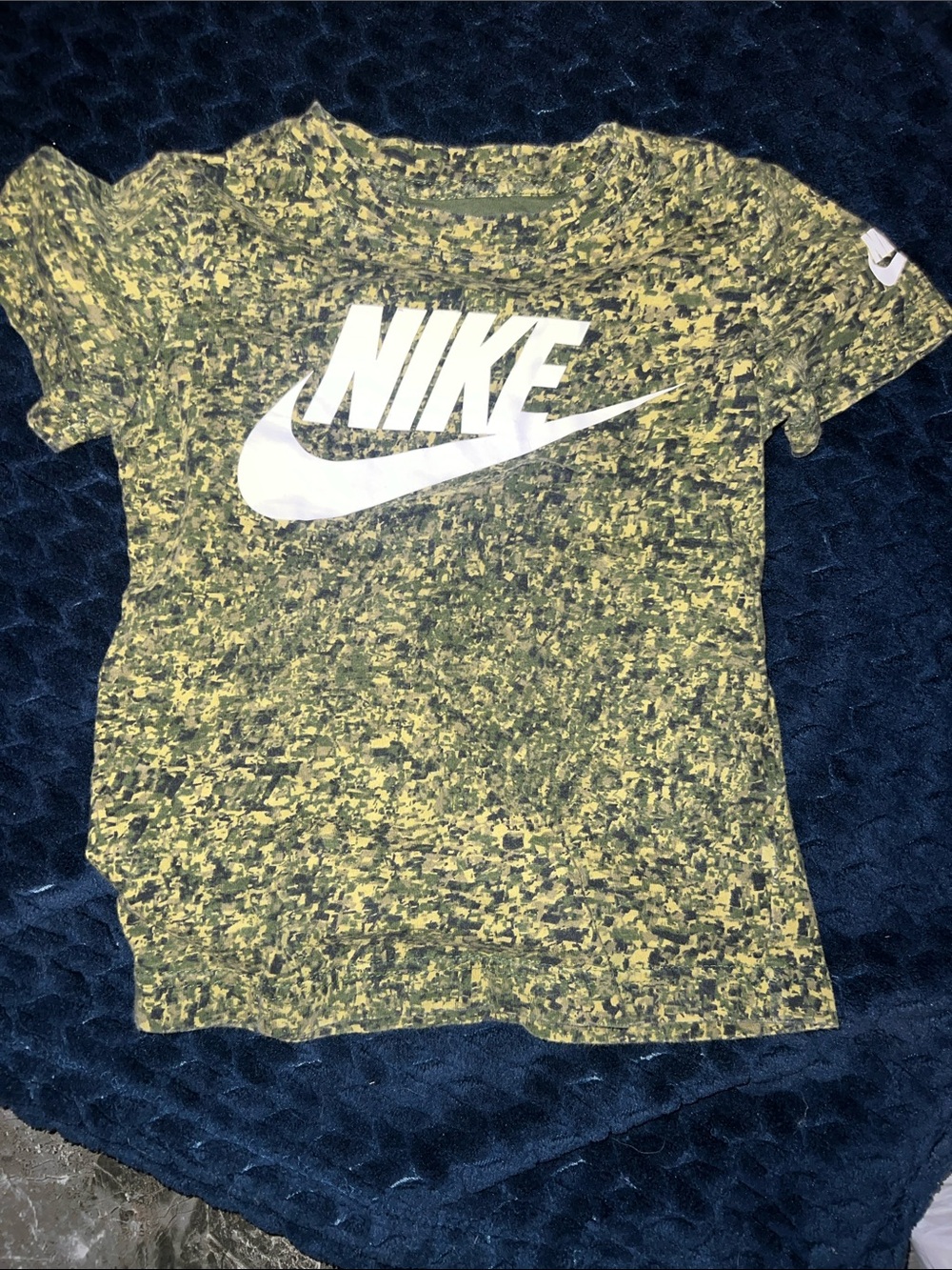 Kids 3-4 Nike Short Sleeve Greene Camo Tee